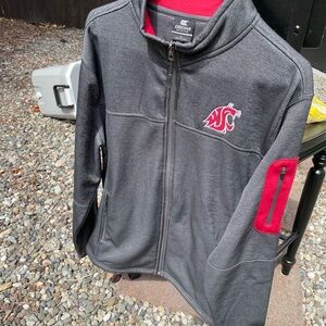 Washington State Cougars Colosseum  Men Full-Zip Jacket- Heather Charcoal Size L